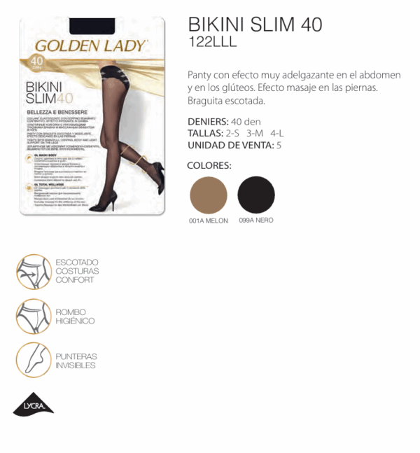 Panty Bikini slim 40 122LLL - Imagen 2