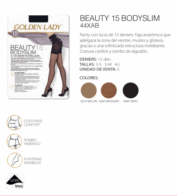 Panty Beauty 15 body slim 44XBA - Imagen 2