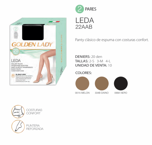 Panty clásico Leda 22AAB - Imagen 2