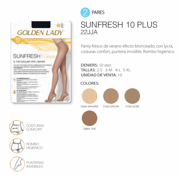 Pantys verano Sunfresh 10 plus 22JJA - Imagen 2